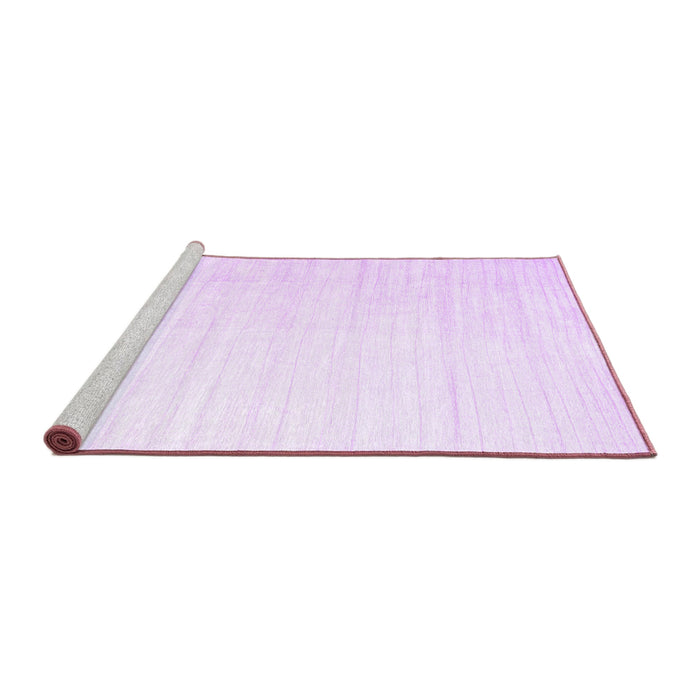 Sideview of Machine Washable Solid Purple Modern Area Rugs, wshcon1920pur