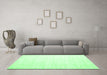 Machine Washable Solid Emerald Green Modern Area Rugs in a Living Room,, wshcon1920emgrn