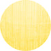 Round Solid Yellow Modern Rug, con1920yw