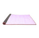 Sideview of Solid Purple Modern Rug, con1920pur