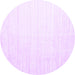 Round Solid Purple Modern Rug, con1920pur