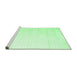 Sideview of Machine Washable Solid Emerald Green Modern Area Rugs, wshcon1920emgrn