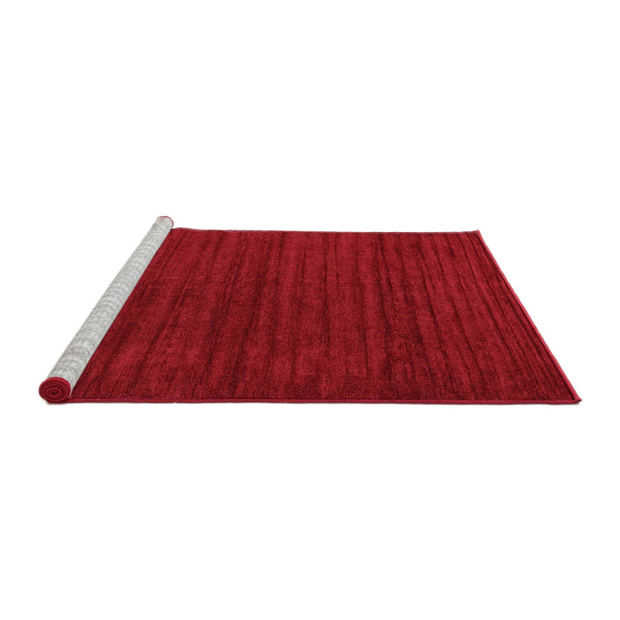 Serging Thickness of Machine Washable Contemporary Red Rug, wshcon1921