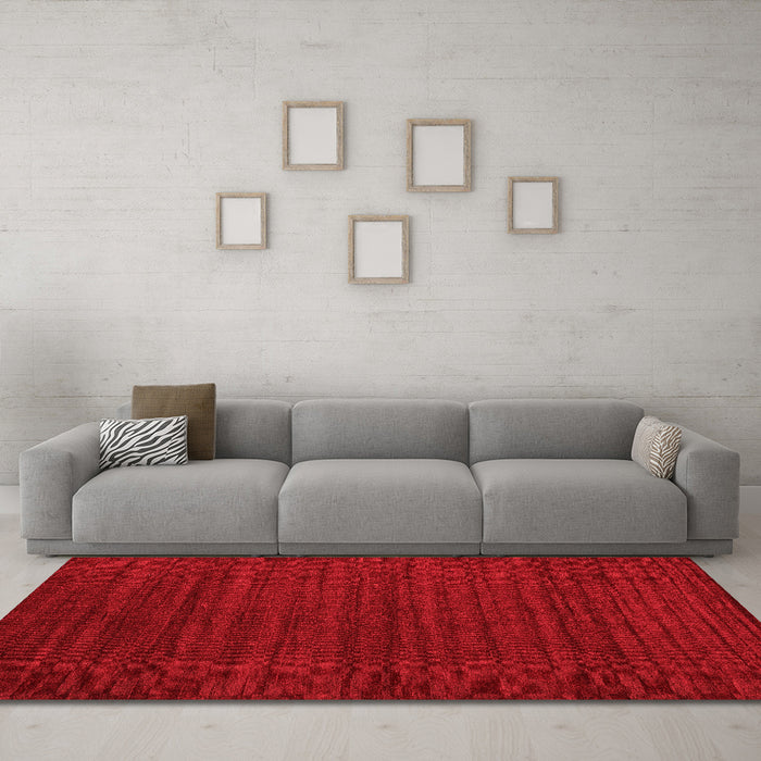 Contemporary Red Washable Rugs