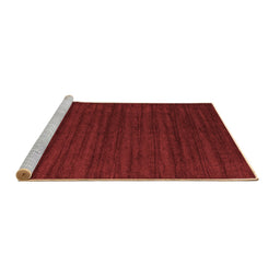 Sideview of Machine Washable Abstract Brown Contemporary Rug, wshcon1921brn