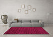 Machine Washable Abstract Pink Contemporary Rug in a Living Room, wshcon1921pnk