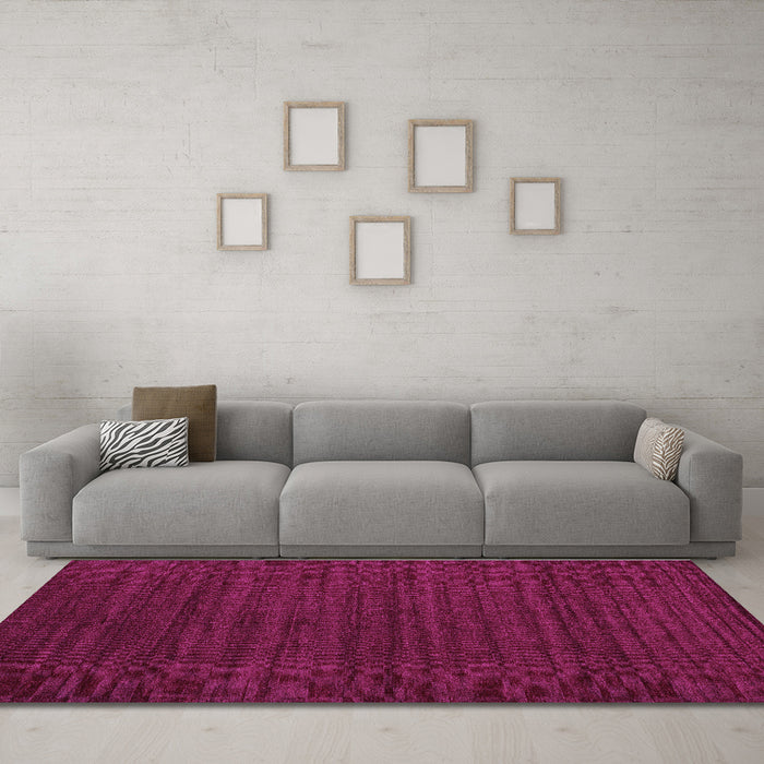 Machine Washable Abstract Purple Contemporary Area Rugs in a Living Room, wshcon1921pur