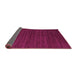 Sideview of Abstract Purple Contemporary Rug, con1921pur