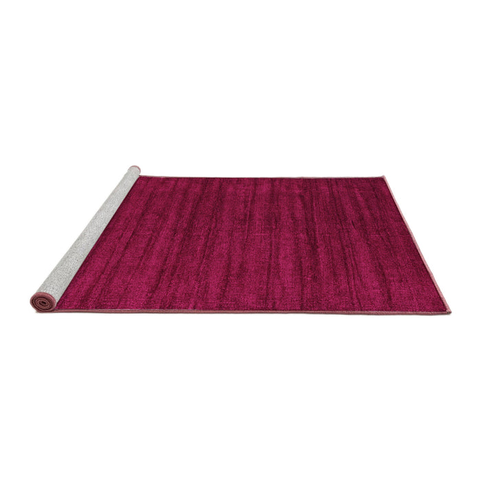 Sideview of Machine Washable Abstract Pink Contemporary Rug, wshcon1921pnk