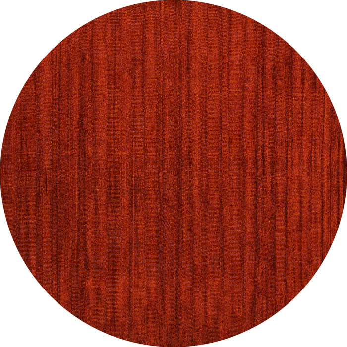 Round Abstract Yellow Contemporary Rug, con1921yw