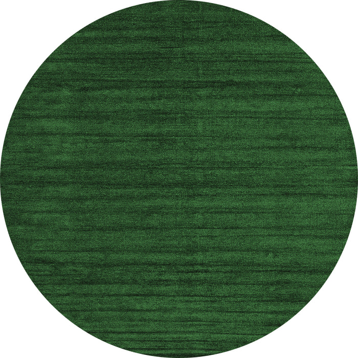 Round Abstract Emerald Green Contemporary Rug, con1921emgrn