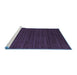 Sideview of Machine Washable Abstract Blue Contemporary Rug, wshcon1921blu