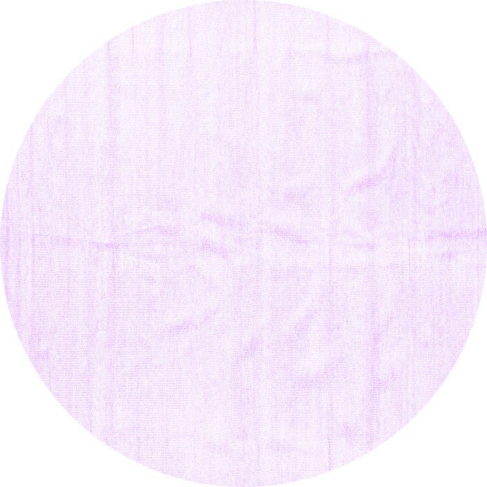 Round Solid Purple Modern Rug, con1922pur
