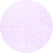 Round Solid Purple Modern Rug, con1922pur