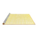 Sideview of Machine Washable Solid Yellow Modern Rug, wshcon1922yw