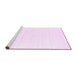 Sideview of Machine Washable Solid Pink Modern Rug, wshcon1922pnk