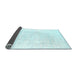 Sideview of Solid Light Blue Modern Rug, con1922lblu