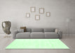 Machine Washable Solid Emerald Green Modern Area Rugs in a Living Room,, wshcon1922emgrn