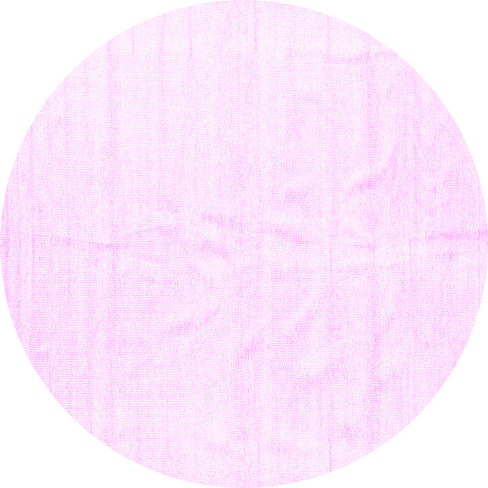 Round Solid Pink Modern Rug, con1922pnk