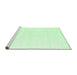 Sideview of Machine Washable Solid Emerald Green Modern Area Rugs, wshcon1922emgrn