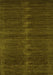 Serging Thickness of Machine Washable Abstract Green Contemporary Area Rugs, wshcon1923grn