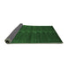 Sideview of Abstract Emerald Green Contemporary Rug, con1923emgrn