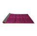 Sideview of Abstract Purple Contemporary Rug, con1923pur