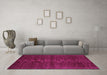 Machine Washable Abstract Purple Contemporary Area Rugs in a Living Room, wshcon1923pur