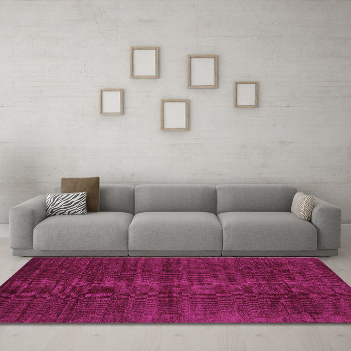 Machine Washable Abstract Purple Contemporary Area Rugs in a Living Room, wshcon1923pur