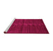 Sideview of Machine Washable Abstract Pink Contemporary Rug, wshcon1923pnk