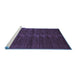 Sideview of Machine Washable Abstract Blue Contemporary Rug, wshcon1923blu