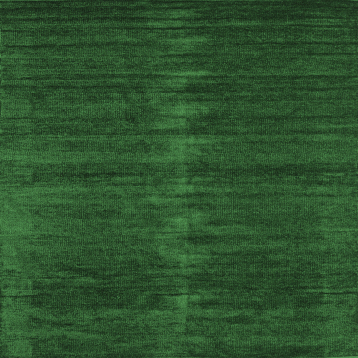 Square Machine Washable Abstract Emerald Green Contemporary Area Rugs, wshcon1923emgrn