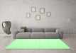 Machine Washable Solid Emerald Green Modern Area Rugs in a Living Room,, wshcon1924emgrn