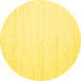 Round Solid Yellow Modern Rug, con1924yw