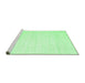 Sideview of Machine Washable Solid Emerald Green Modern Area Rugs, wshcon1924emgrn