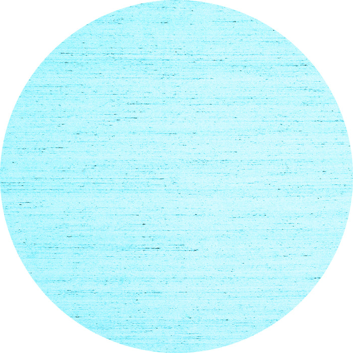 Round Machine Washable Solid Light Blue Modern Rug, wshcon1924lblu