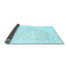 Sideview of Solid Light Blue Modern Rug, con1924lblu