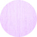 Round Solid Purple Modern Rug, con1924pur