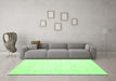 Machine Washable Solid Green Modern Area Rugs in a Living Room,, wshcon1924grn