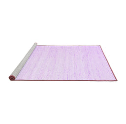 Sideview of Machine Washable Solid Purple Modern Area Rugs, wshcon1924pur