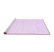 Sideview of Machine Washable Solid Purple Modern Area Rugs, wshcon1924pur