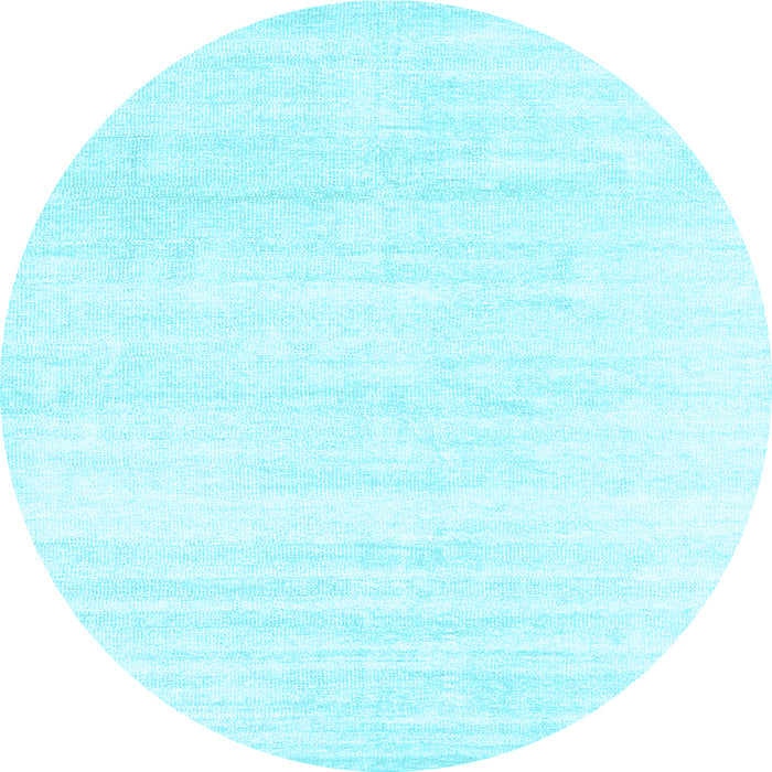 Round Machine Washable Solid Light Blue Modern Rug, wshcon1925lblu
