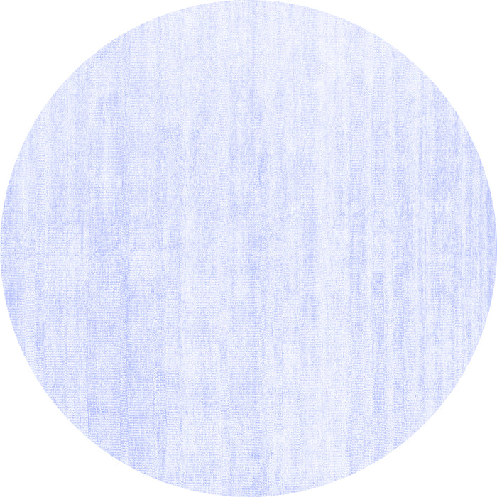 Round Machine Washable Solid Blue Modern Rug, wshcon1925blu