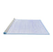 Sideview of Machine Washable Solid Blue Modern Rug, wshcon1925blu