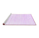 Sideview of Machine Washable Solid Purple Modern Area Rugs, wshcon1925pur