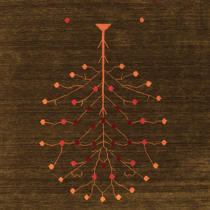 Abstract Orange Contemporary Rug, con1926org