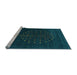 Sideview of Machine Washable Abstract Light Blue Contemporary Rug, wshcon1926lblu