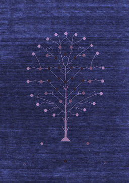 Abstract Blue Contemporary Rug, con1926blu