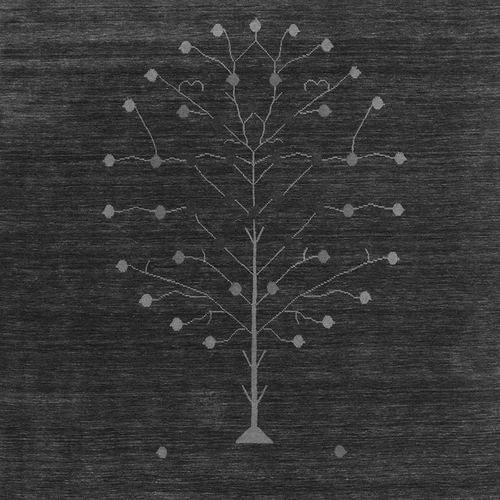 Serging Thickness of Machine Washable Abstract Gray Contemporary Rug, wshcon1926gry