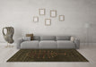 Machine Washable Abstract Brown Contemporary Rug in a Living Room,, wshcon1926brn